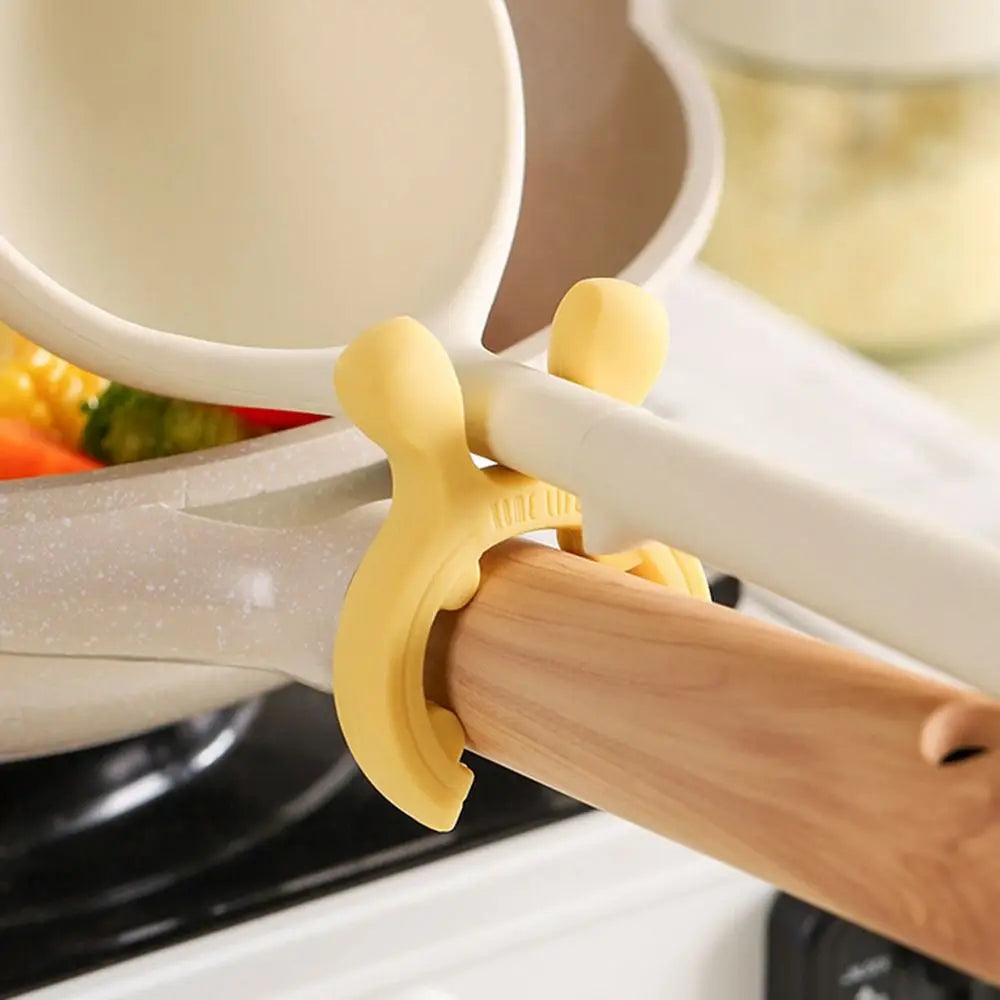 Universal Silicone Spatula Rack Anti Scalding High Temperature Resistance Spatula Holder Anti Overflow Pot Clip