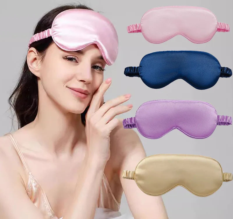 1pcs Imitated Silk eye cover mask Sleep eyes mask Comfortable Soft eye cover sleep night mask Sleeping Shield Care Tools SMYZ006